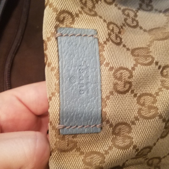 Gucci Monogram Web Carry on Travel Duffle Vintage Canvas w/Blue leather - Picture 4 of 16